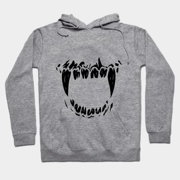 Monster Fangs - Vampire Fangs - Zombie Fangs - horror, goth, creepy Hoodie by Wanderer Bat